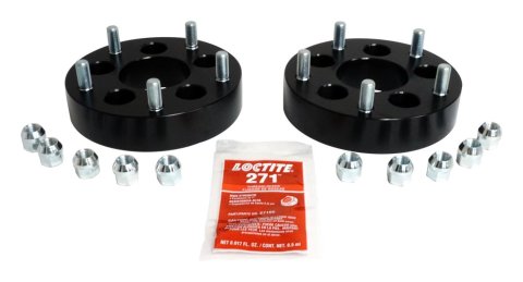 RT Off-Road Wheel Adapters RT32011 Adapter Black Set JEEP TJ XJ YJ 1-1/2? Thick Gloss Black Anodized Adapters; Adapts 5 On 4.5? to 5
