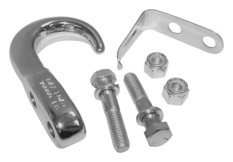 RT Off-Road Tow Hooks RT33014 Hook, 10,000 lbs. Rating, Steel, Chrome, Jeep, Each
