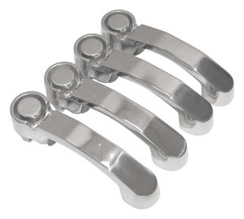 RT Off-Road Exterior Door Handles RT34005 Handles, Exterior, Stock Design, Stainless Steel, Polished, Dodge, Jeep, Set of 4