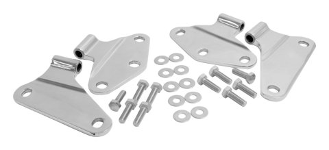 RT Off-Road Door Hinges for 2007-2017 WRANGLER, 2018 WRANGLER JK - RT34070 Hinges, Body Side Only, Stainless Steel, Polished, Jeep, Set of 4
