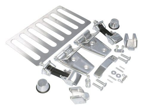 RT Off-Road Complete Hood Dress Up Kits for 2007-2017 WRANGLER, 2018 WRANGLER JK - RT34077 Hinges, Up, Catches, Vent, Footman Loop, Stainless Steel, Polished, Jeep, Kit