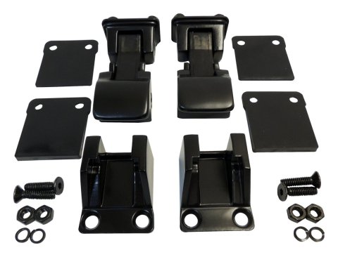 RT Off-Road TJ-Style Hood Catches RT34084 Catches, TJ-Style, Stainless Steel, Black Powdercoated, Kit