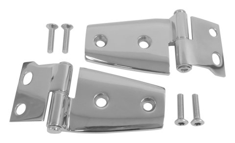 RT Off-Road Hood Hinges for 2007-2017 WRANGLER, 2018 WRANGLER JK - RT34100 Hinges, Stainless Steel, Polished, Jeep, Kit