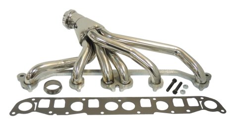 RT Off-Road Headers RT36001 Headers, 6-1 One-Piece, 304 Stainless Steel, Polished, 1 1/2 in. Primary, 1/2 in. Flange, Jeep, Each