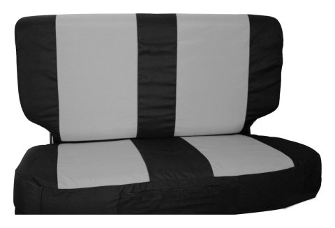 RT Off-Road Seat Covers for 1987-2002 WRANGLER - SCP20121 Cover, Jeep Rear Style, Polycanvas, Black/Gray, Jeep, Each