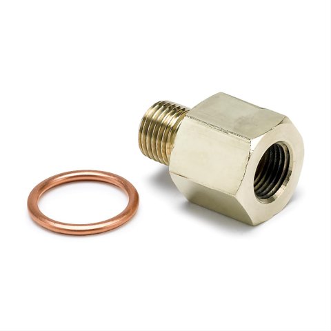 Stack Adapter Fittings ST154003 Fitting, Gauge Adapter, Straight, Steel, Natural, 1/8 in. NPT Female Threads, M10 x 1.0 Male Threads, Each