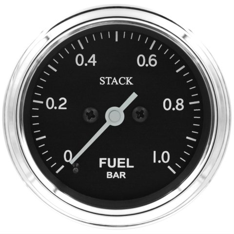 Stack Gauges ST3303C GAUGE, FUEL PRESS, PRO STEPPER MOTOR, 52MM, CLASSIC, 0-1 BAR, M10 MALE