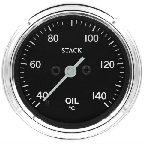 Stack Gauges ST3309C GAUGE, OIL TEMP, PRO STEPPER MOTOR, 52MM, CLASSIC, 40-140DEGC, 1/8IN NPTF MALE