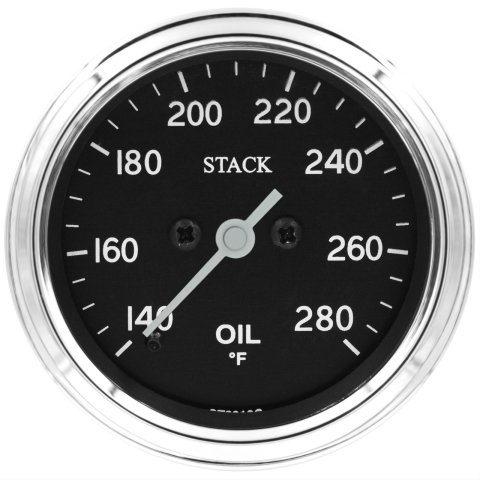Stack Gauges ST3310C GAUGE, OIL TEMP, PRO STEPPER MOTOR, 52MM, CLASSIC, 140-280DEGF, 1/8IN NPTF MALE