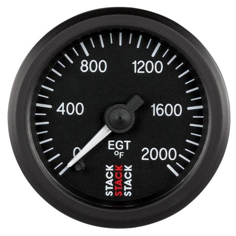 Stack Professional Stepper Motor Analog Gauges ST3314 EGT Gauge, Pro Motor, Analog, Electrical, 0-2,000 Degrees F, 2 1/16 in. Diameter, Black Face, Each