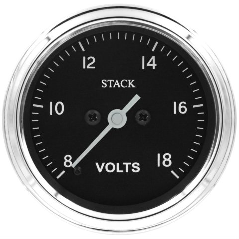 Stack Gauges ST3316C GAUGE, BATTERY VOLTAGE, PRO STEPPER MOTOR, 52MM, CLASSIC, 8-18V