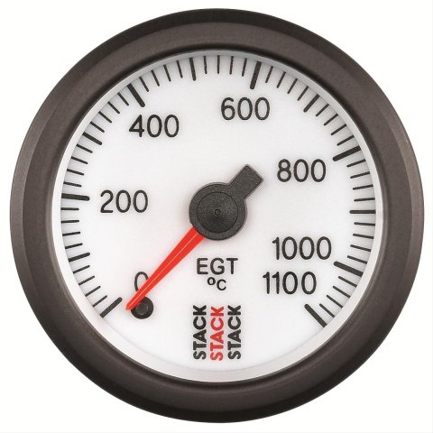 Stack Professional Stepper Motor Analog Gauges ST3363 EGT Gauge, Pro Motor, Analog, Electrical, 0-1,100 Degrees C, 2 1/16 in. Diameter, White Face, Each
