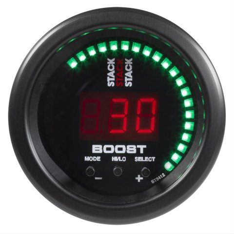 Stack Boost Controllers ST3412 Controller, 52mm, Blk, -1 to +2 Bar (-30inHg to +30 PSI)