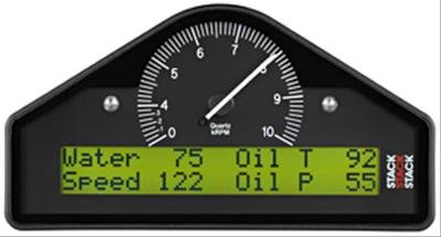Stack Gauges Gauge Kits and Instrument Clusters ST8100-H-UK RACE DISPLAY, PRE-CONFIGURED, BLACK, 0-3-10.5K RPM (PSI, DEG. C, MPH)