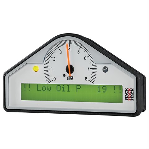 Stack Gauges Gauge Kits and Instrument Clusters ST8100AR-B ACTION REPLAY DASH, WHT, 0-8K RPM (PSI, DEG. F, MPH)