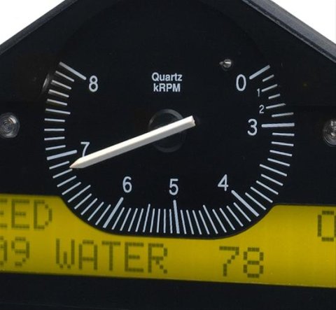 Stack Gauges Gauge Kits and Instrument Clusters ST8100AR-E ACTION REPLAY DASH, BLK, 0-3-8K RPM INVERT (PSI, DEG. F, MPH)