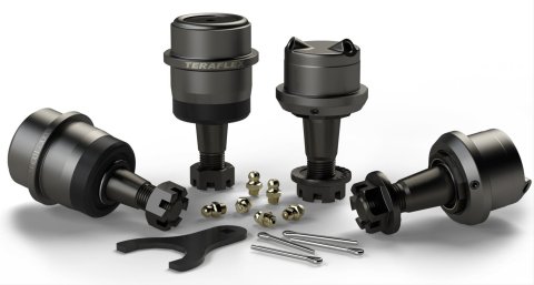 TeraFlex Ball Joints for 2007-2017 WRANGLER, 2018 WRANGLER JK - 3442002 Joints, Uppers, Adjustable Lowers, Greasable, Jeep, JK, Without Knurl, Set of 4