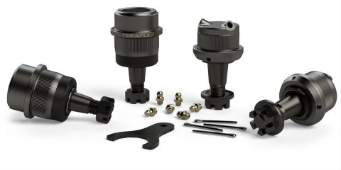 TeraFlex Ball Joints for 2007-2017 WRANGLER, 2018 WRANGLER JK - 3442022 Joints, Uppers, Adjustable Lowers, Greasable, Jeep, JK, With Knurl, Set of 4