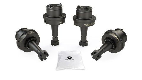 TeraFlex Jeep JL/JT Dana 30/44 Heavy-Duty Ball Joints for 2020-2022 GLADIATOR, 2018-2022 WRANGLER - 3452010 Joint, Heavy-Duty, Upper and Lower, Jeep, JL, JT, Without Knurl, Set of 4