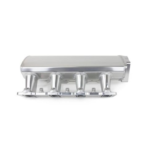 Top Street Performance Velocity Fabricated Aluminum Angled Low-Profile Sheet Metal Intake Manifolds 81002CA Manifold, Fuel Injected, 102mm Bore Size, Aluminum, Clear Anodized, Chevrolet, LS1, LS2, LS6, Each