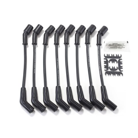 Top Street Performance Premium Spark Plug Wire Sets 81028 Sets, 8.5mm, Assembled, Spiral Core, Black Wire, Black Boots, 135 Degree Boots, Chevy, Set