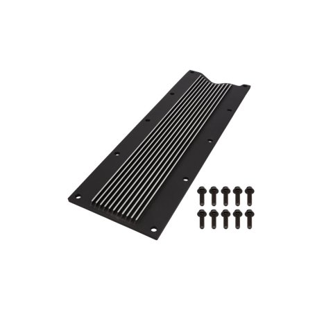 Top Street Performance Finned Aluminum Engine Valley Covers 81045BK Cover, Finned, Billet Aluminum, Black, Hardware Included, Chevy, Each