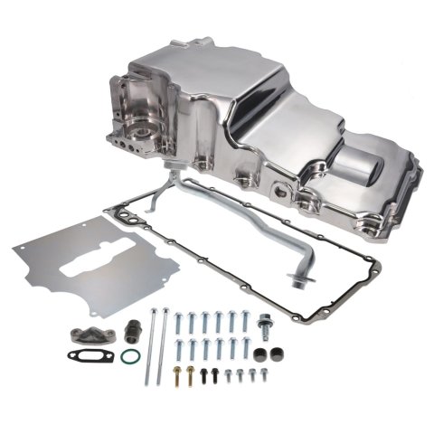 Top Street Performance Oil Pans 81075P Pans, Engine Swap, Low Profile, Aluminum, Polished, 4.250 in. Stroke, 5.7 Quarts, Chevy, LS, 4.8L, 5.3L, 5.7L, .0L, 6.2L, Kit