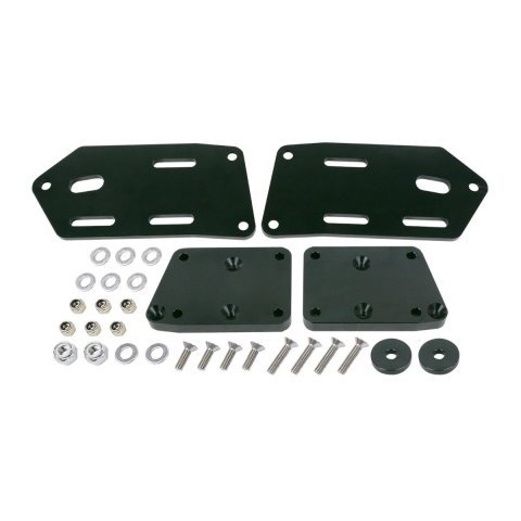 Top Street Performance Throttle Body Adapters, EFI Manifold 81150BK LSX TO FOX BODY MUSTANG ADAPTER PLATES, BLACK