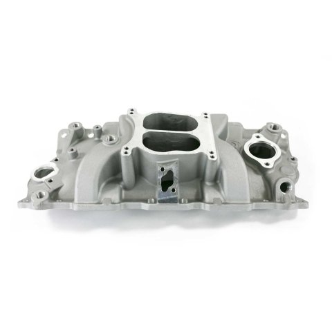 Top Street Performance High Dual Plane Intake Manifolds 82001 Manifold, Plane, Aluminum, Satin, Square/Spread Bore, Chevy Small Block, Each