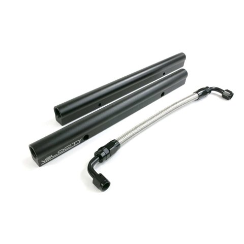 Top Street Performance Billet Aluminum High Fuel Rail Kits 84051BK Rails, Aluminum, Black Anodized, Fittings, Ford, Kit