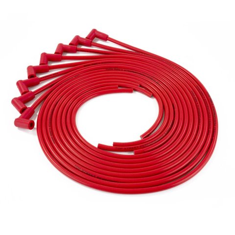 Top Street Performance Premium Spark Plug Wire Sets 85290 Sets, 8.5mm, Spiral Core, Red Wire, 90 Degree Boots, Universal, Set