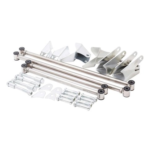 Top Street Performance Triangulated 4-Link Rear-End Suspension Kits for 1932 STREET ROD - CB5102 Link Kit, Kit, Shock Mounts, Stainless Steel Tube, 1.00 in. Lower/Upper Tube Diameter, Ford, Kit