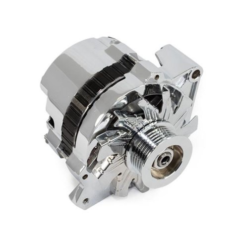 Top Street Performance Alternators ES1006C Alternator, GM CS130, Internal Regulator, 160 Amp, Chrome, Straight Clocking, Buick, Chevy, GMC, Each