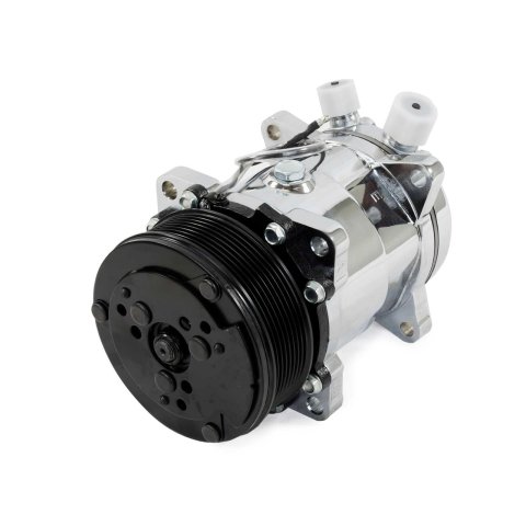 Top Street Performance Sanden Air Conditioning Compressors HC5002C Compressor, 508, Aluminum, Chrome, 7-groove, serpentine, R-134A, Each