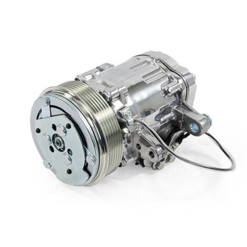 Top Street Performance Sanden Air Conditioning Compressors HC5005C Compressor, SD-7, Aluminum, Chrome, 6-groove, serpentine, R-134A, Each