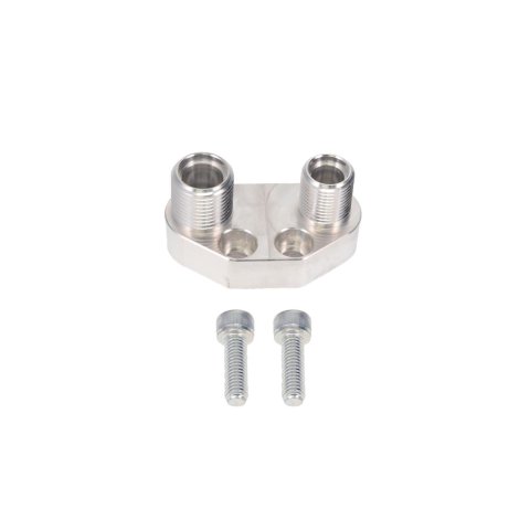 Top Street Performance Air Conditioner Compressor Manifold Fittings HC5100CA VERTICL A/C COMPRESSOR MANIFOLD, CHROME