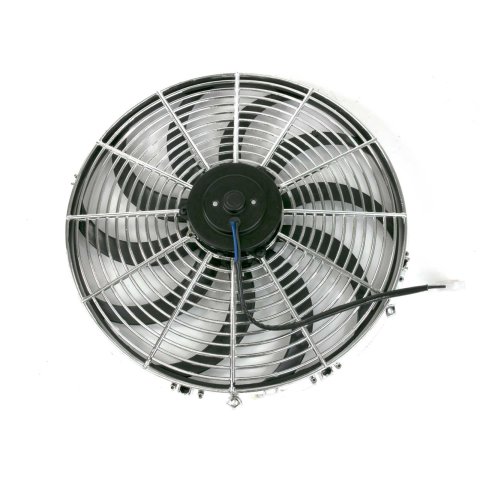16 Inch 1,300 CFM Top Street Performance Universal Electric Cooling Fan HC6105 Fan, Single, in. Diameter, cfm, S-Blade, Plastic, Black, Each