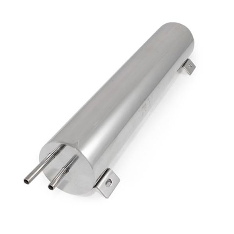 Top Street Performance Stainless Steel Overflow Tanks HC6328 Tank, 52 oz., Cylindrical, Steel, Polished, Recirculating, 3 in. Diameter, 16 in. Length, Each
