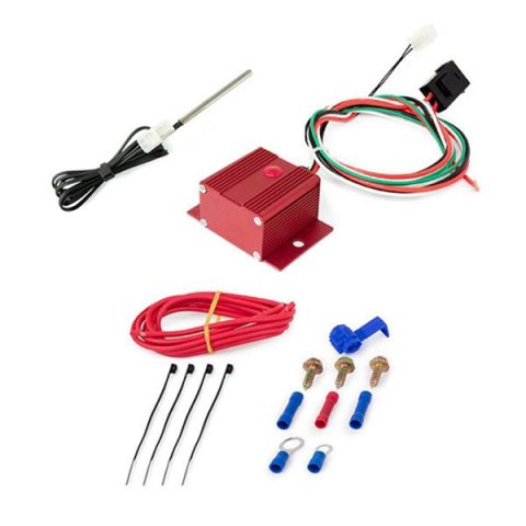 Top Street Performance Fan Switches HC7111R ADJUSTABLE ELECTRIC FAN CONTROLLER WIRING HARNESS KIT, PROBE THERMOSTAT, 150-240 DEGREE F, RED