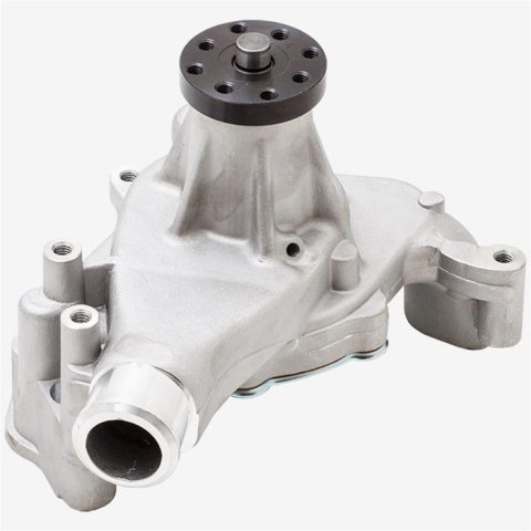 Top Street Performance High-Flow Mechanical Water Pumps HC8014 Pump, Mechanical, Long, High-Volume, Reverse Rotation, Aluminum, Satin, 5/8 in. Pilot, Chevrolet, Small Block, Each