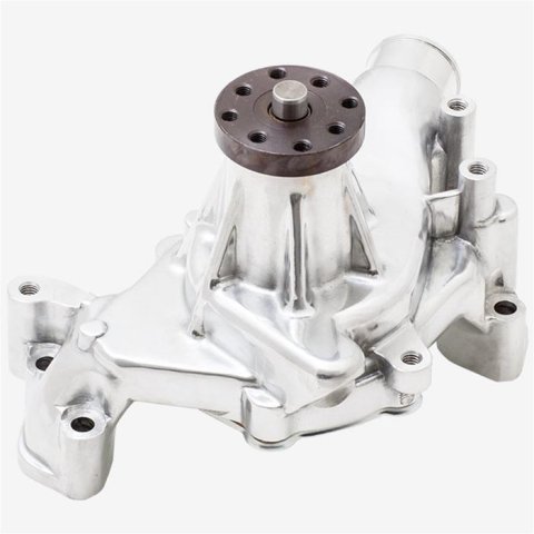 Top Street Performance High-Flow Mechanical Water Pumps HC8014P Pump, Mechanical, Long, High-Volume, CounterClockwise, Aluminum, Polished, Chevy, Small Block, Each