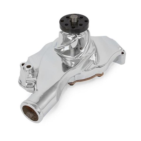 Top Street Performance High-Flow Mechanical Water Pumps HC8021C ALUMINUM MECHANICAL WATER PUMP - CHEVY BB, SHORT, CHROME