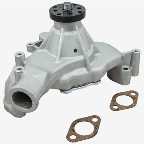 Top Street Performance High-Flow Mechanical Water Pumps HC8022 Pump, Mechanical, Long, High-Volume, Clockwise, Aluminum, Satin, Chevy, Big Block, Each