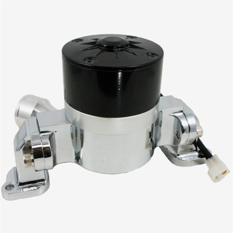 Top Street Performance High-Flow Electric Water Pumps HC8031C Pump, Electric, 35 gpm, Aluminum, Chrome, Ford, Each