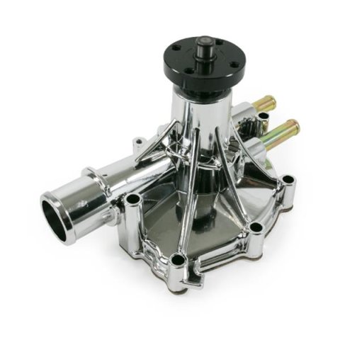 Top Street Performance Mechanical Water Pumps HC8054C ALUMINUM MECHANICAL WATER PUMP - 1985-93 FORD SB 302/351W, REVERSE ROTATION, CHROME