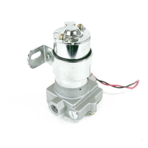 Top Street Performance High Electric Fuel Pumps JM1044 Pump, Performance, 155 GPH, 14 PSI, Chrome, Universal, Each