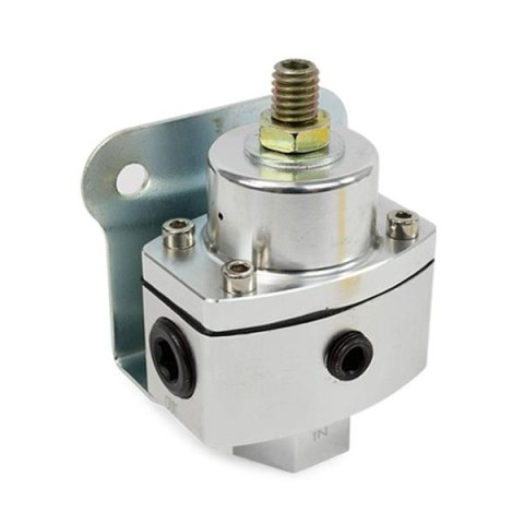 Top Street Performance Billet Aluminum Fuel Pressure Regulators JM1057CA Regulator, 5-12 psi, Aluminum, Clear Anodized, Universal, Each