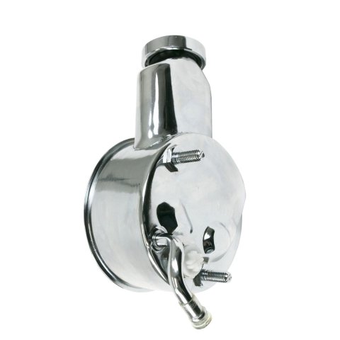 Top Street Performance Saginaw P Series Power Steering Pumps JM2003C Pump, Series, Banjo Style Attached Reservoir, Keyway Pulley Style, Chrome Reservoir, Aluminum Cap, Each