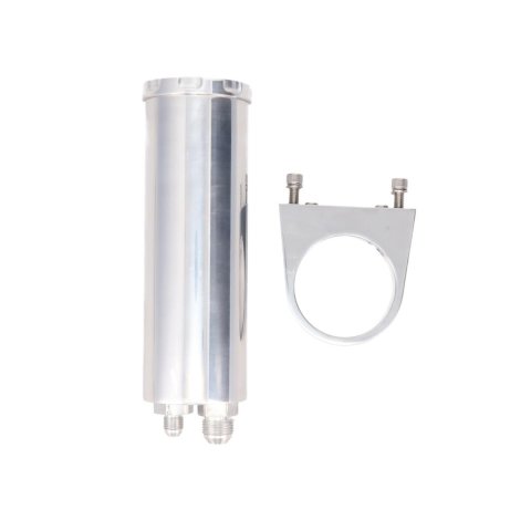 Top Street Performance Billet Aluminum Remote Power Steering Reservoirs JM2012P Resevoir, Aluminum, Polished, -6 AN/-10 AN Male Fittings Included, Each