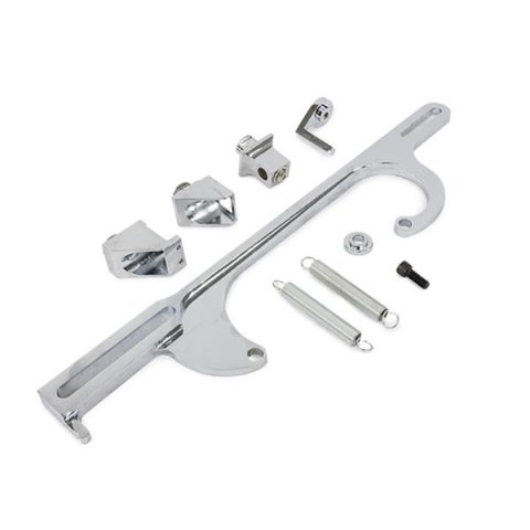 Top Street Performance Throttle Cable Brackets JM3101C Bracket, Billet Aluminum, Chrome, Holley 4150/4160, Kit